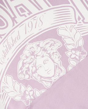 Versace Дитяче фіолетове худі з принтом логотипа 10229201A16982