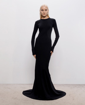 Ann Demeulemeester Черное платье макси Jesse B0011347FA045