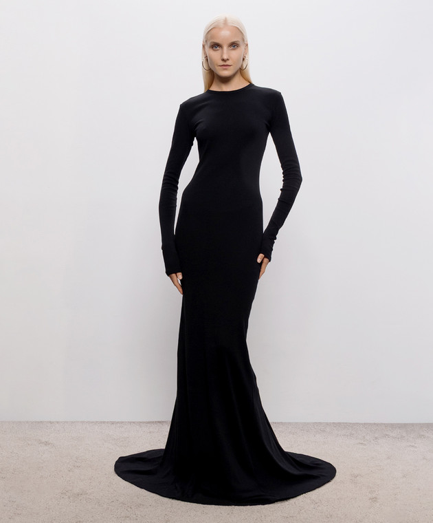Ann Demeulemeester Черное платье макси Jesse B0011347FA045 изображение 2