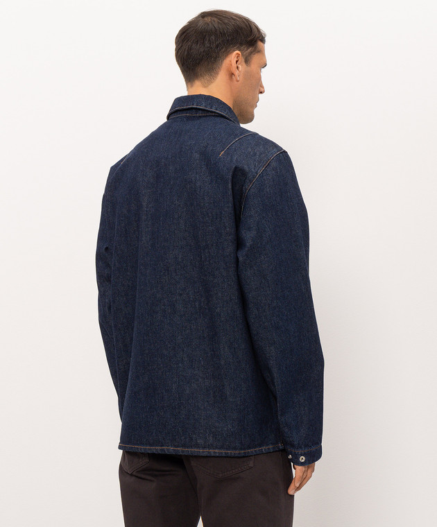 Stone Island Синя джинсова куртка в стилі сорочки L2S141200002S00J7 зображення 4