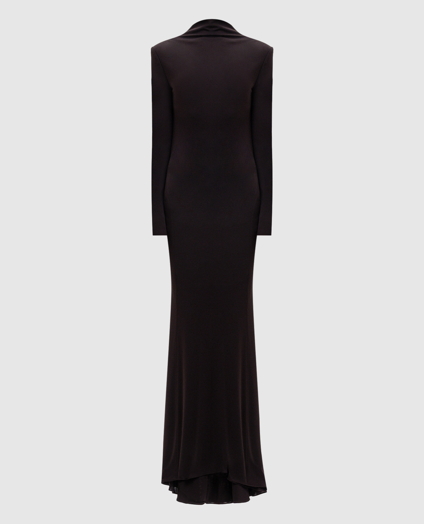 Коричневое платье макси