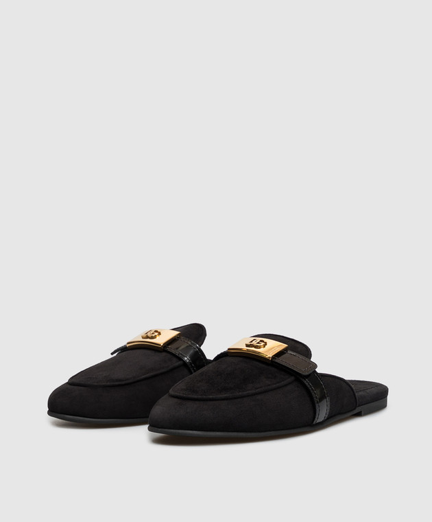 Dolce&Gabbana Черные замшевые мюли CI0231A3S71 изображение 2