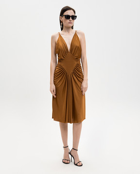 Versace Коричневое платье 10248531A12497