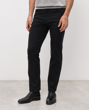 Stefano Ricci Чорні джинси з фактурним логотипом MFT61B1041T286BK