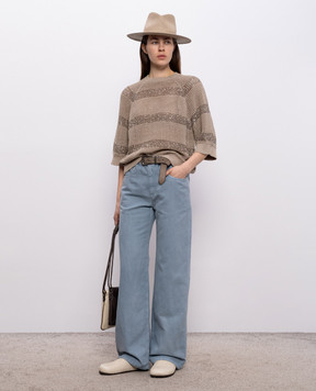 Brunello Cucinelli Голубые джинсы с льном ML996P4053