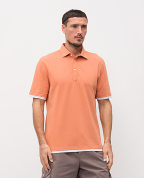 Brunello Cucinelli Оранжевое поло ME8543966