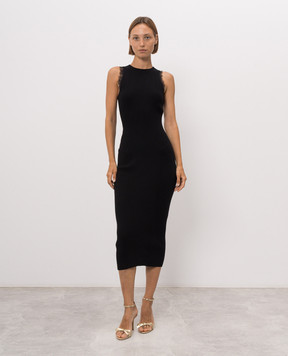 Twinset Чорна сукня в рубчик 262TP3393