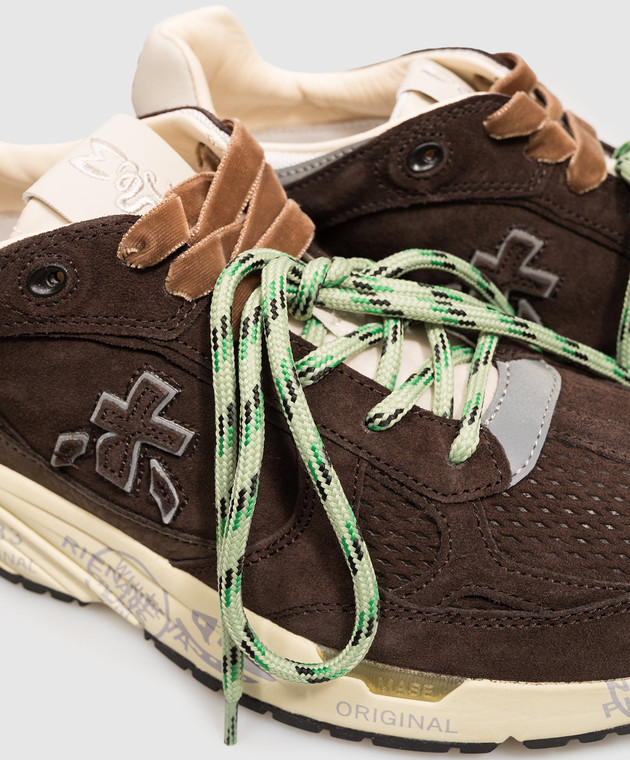 Premiata Коричневые замшевые кроссовки Mase MASED8596L изображение 5