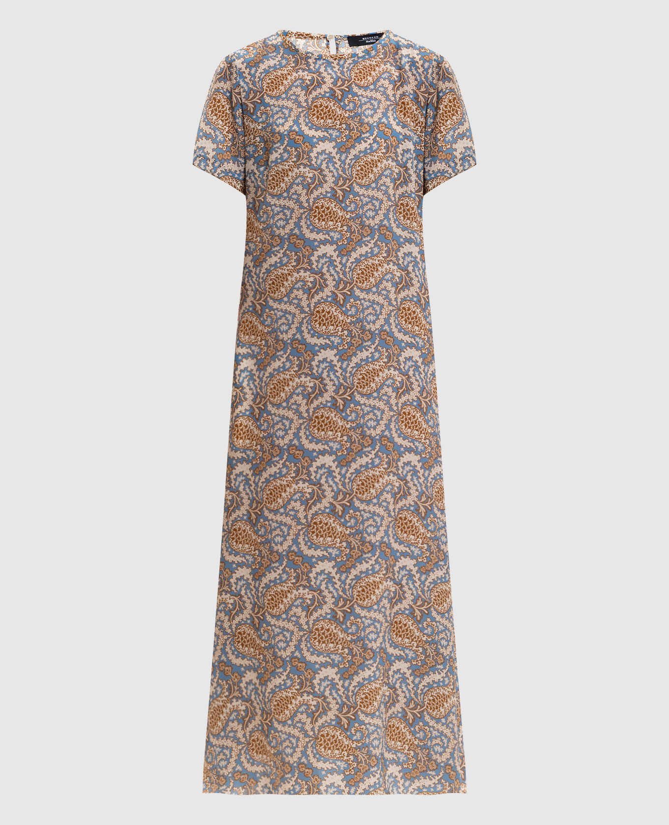 Голубое платье миди CRESPO из шелка