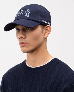 Sporty & Rich Голубая кепка с вышивкой монограммы логотипа AC07964082BL106