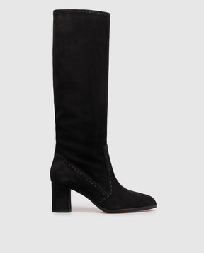 Santoni Черные замшевые сапоги WSDH72382NERNHHA