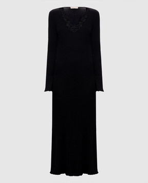 Twinset Черное платье с кружевом 262TT3043