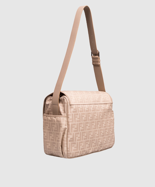 Fendi Бежевая сумка-органайзер для коляски с нашивкой логотипа 7VB020ARDI изображение 2