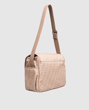 Fendi Бежева сумка-органайзер для коляски з нашивкою логотипа 7VB020ARDI