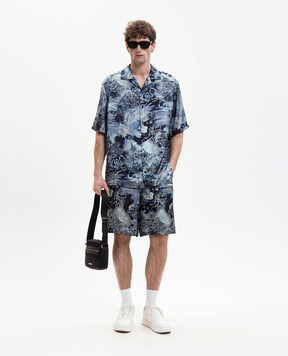 Off-White Синяя рубашка Land&Sky 44XGG01FS26F00B