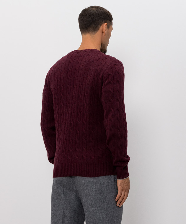 Brunello Cucinelli Бордовый свитер из кашемира M22707200 изображение 4