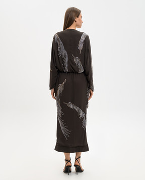 16Arlington Коричневое платье Silas с кристаллами DMD703SS2601