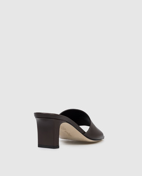 Aeyde Коричневі шкіряні мюлі Jessie HS0682001003126