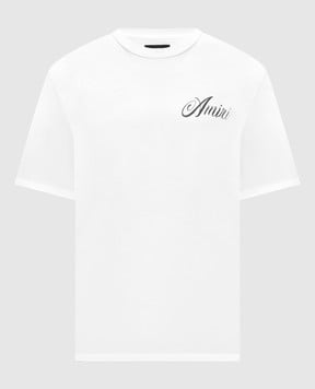 AMIRI Біла футболка з принтом логотипа AMTOJR1010m
