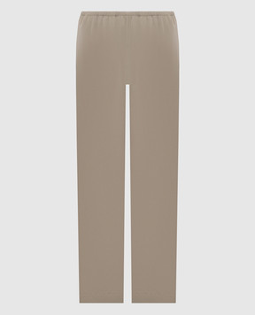 The Row Брюки Duvain цвета хаки из шелка 10776W4336