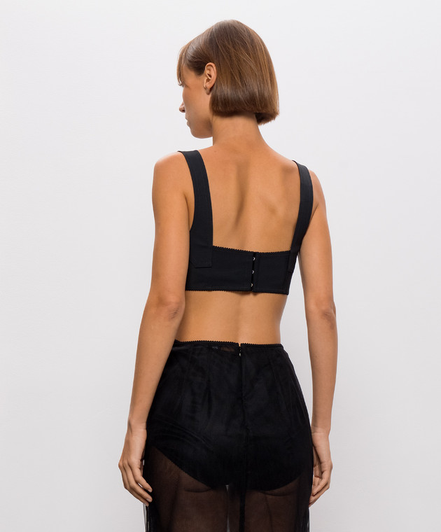 Dolce&Gabbana Черный топ F7Y28TGDCRP изображение 4