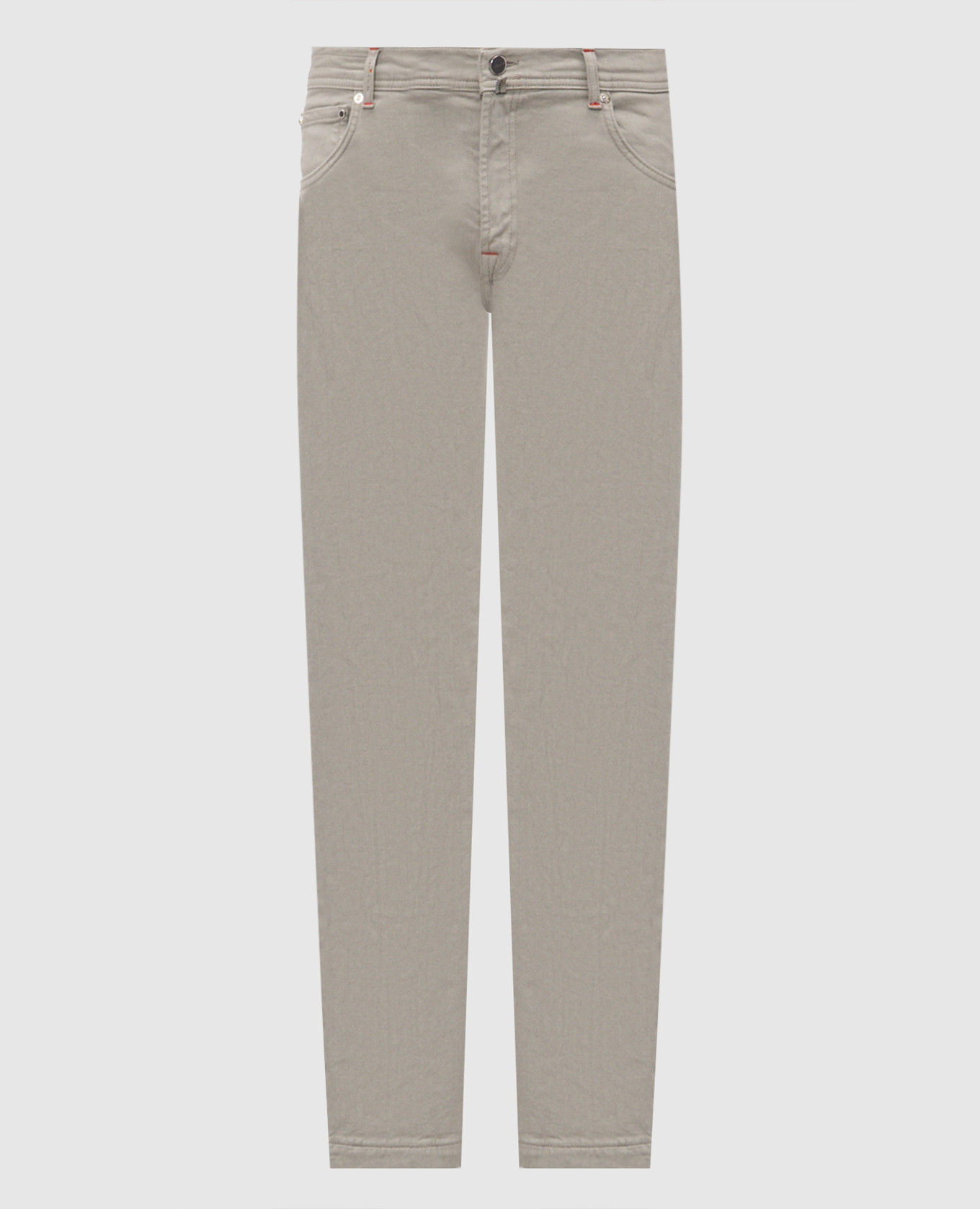 Серые джинсы с логотип патч