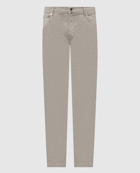 Kiton Сірі джинси з патчем логотипа UPNJSK0602H