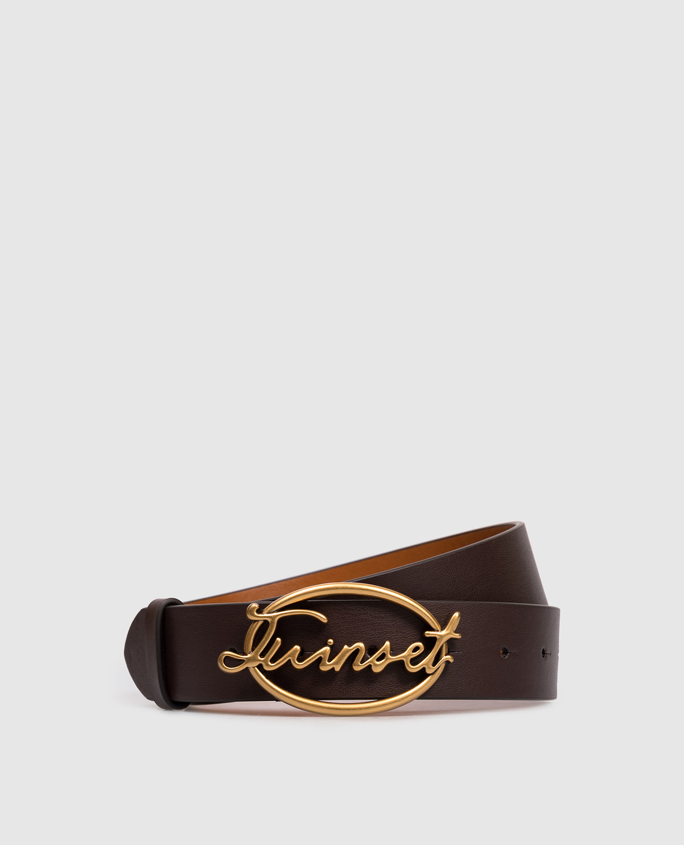 

Коричневый ремень с логотипом, Ремни