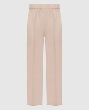 Peserico Бежеві штани з льоном з ланцюжком моніль A0407206668