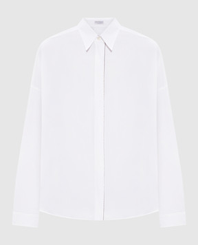 Brunello Cucinelli Біла сорочка з ланцюжком моніль M0091MA636