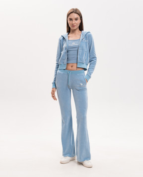 Sporty & Rich Голубая велюровая спортивная куртка Juicy CA046716689BL50