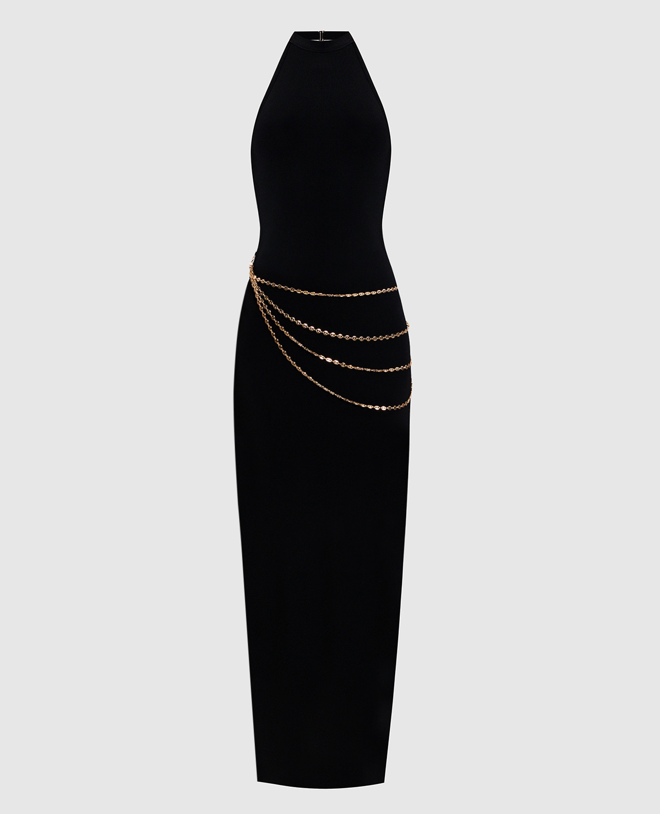 

Черное платье SYBIL с цепочкой, Черный, Коктейльные платья