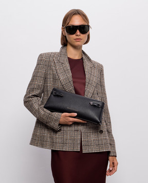 Brunello Cucinelli Черный кожаный клатч MBDKB2785P