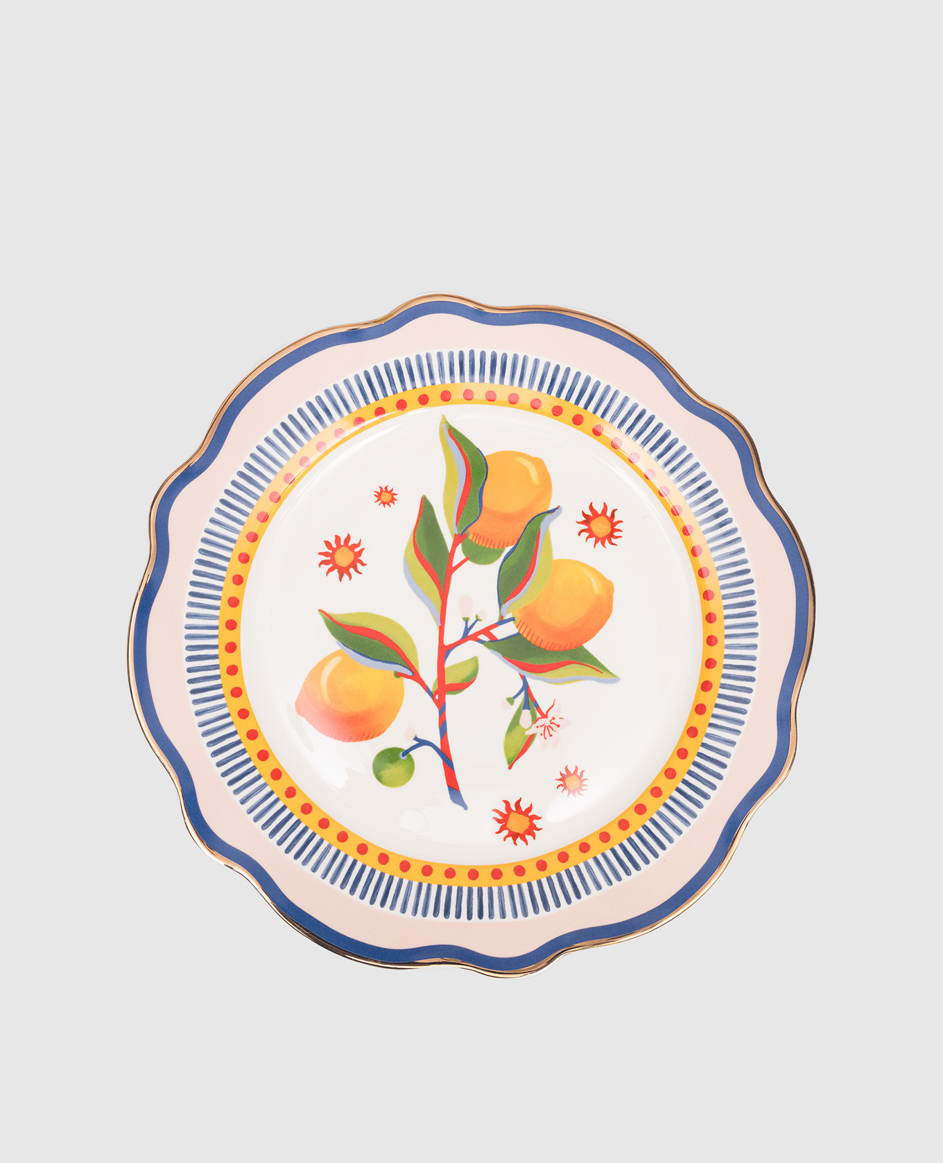 

Фарфоровая обеденная тарелка Dolce Vita с принтом, Белый, Посуда