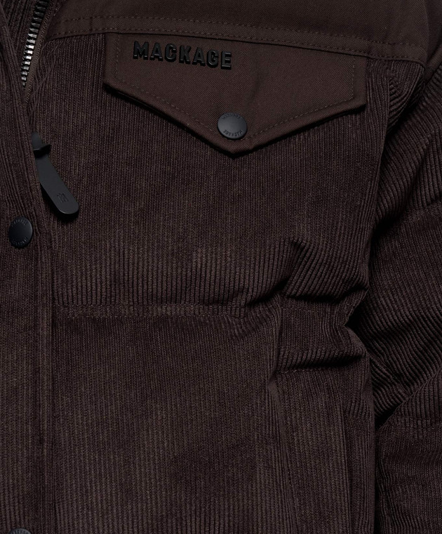 Mackage Коричневый вельветовый пуховик Brigit BRIGITCDYw изображение 5