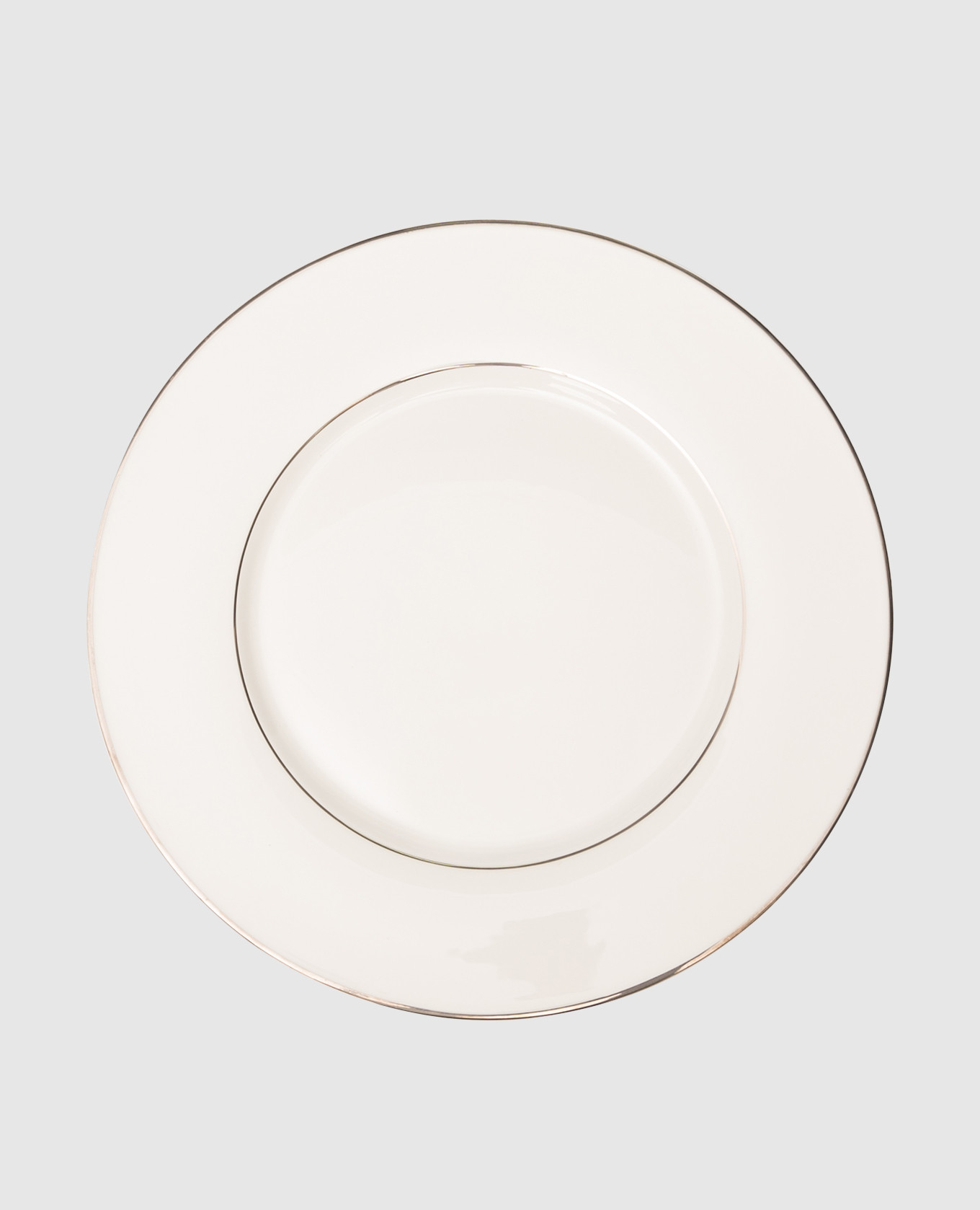 Біла порцелянова обідня тарілка Ducale