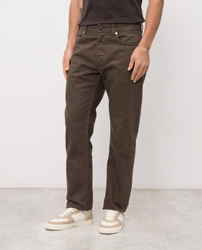 Stone Island Коричневі джинси з патчем логотипа L1S14J100005S0J24