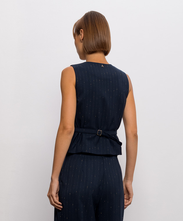 Twinset Синий жилет в полоску 262AP2365 изображение 4
