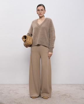 Demiur Коричневый пуловер с шерстью альпаки ALP103