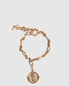 Saint Laurent Золотой браслет-цепочка CASSANDRE с медальоном A00361Y1500