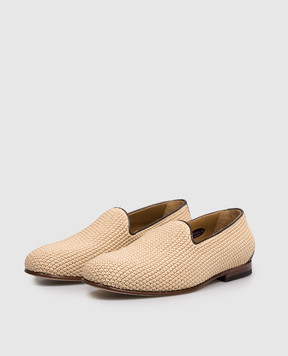 Sturlini Бежевые слипоны из рафии U1852