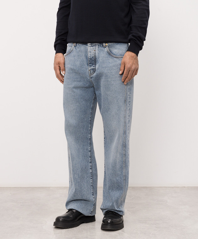 Balmain Сині джинси з патчем логотипа HH1ML138DF97 зображення 3