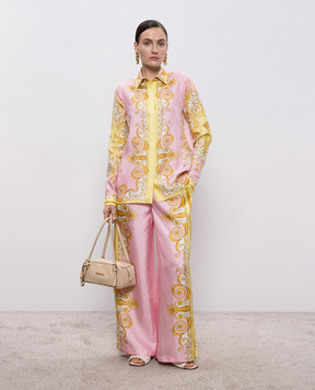 Versace Штани із шовку в принт Spring Barocco 10209721A17158
