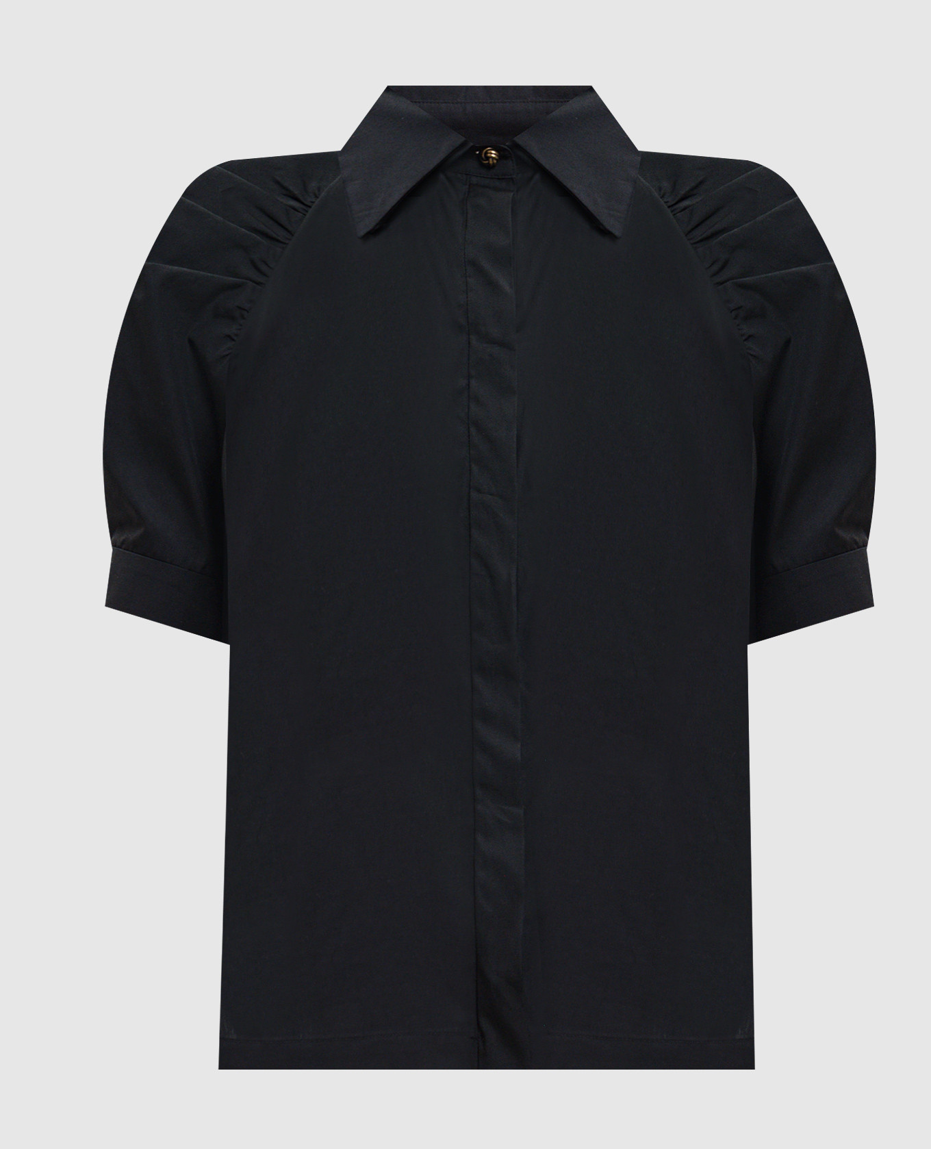 Черная блуза с короткими рукавами