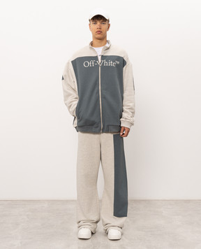 Off-White Сірі спортивні меланжеві штани 44MCJ03QF26F001060