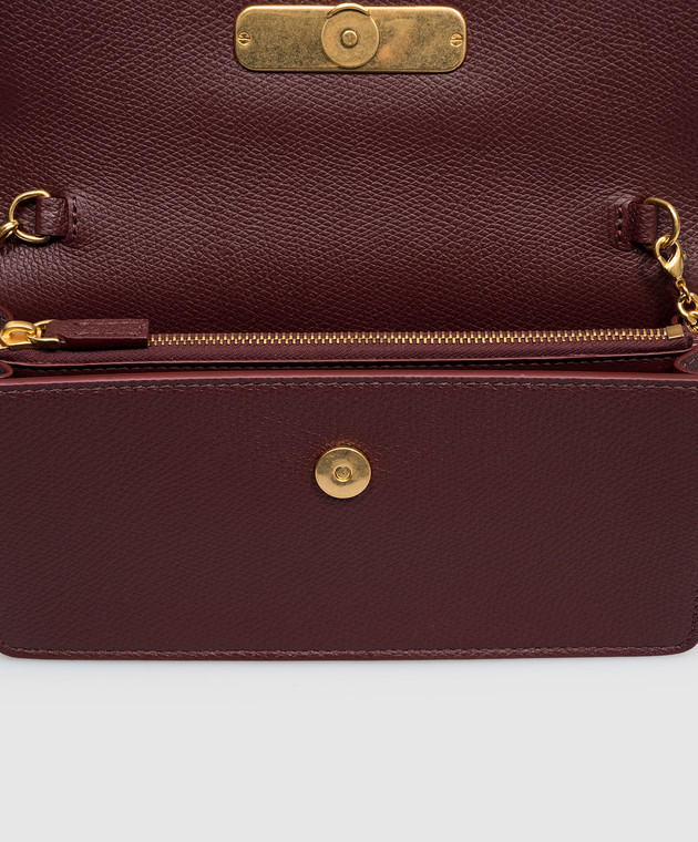 Valentino Бордовий шкіряний клатч VLogo Signature 9W2P0BB4BEM зображення 4