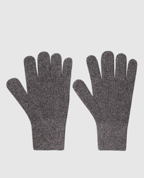 Brunello Cucinelli Серые перчатки из кашемира MQS95908