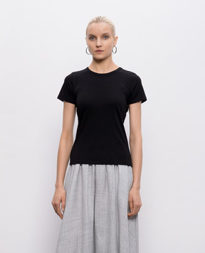 Intoca Чорна футболка з акцентними швами DIOSBASICPOD312