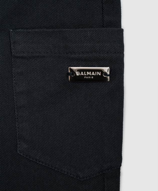 Balmain Дитячі чорні джинси BZ6L30Z3702810 зображення 3