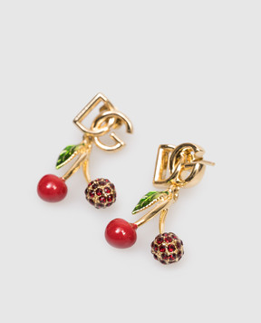 Dolce&Gabbana Золотые серьги с фианитами WEP6C1W1111